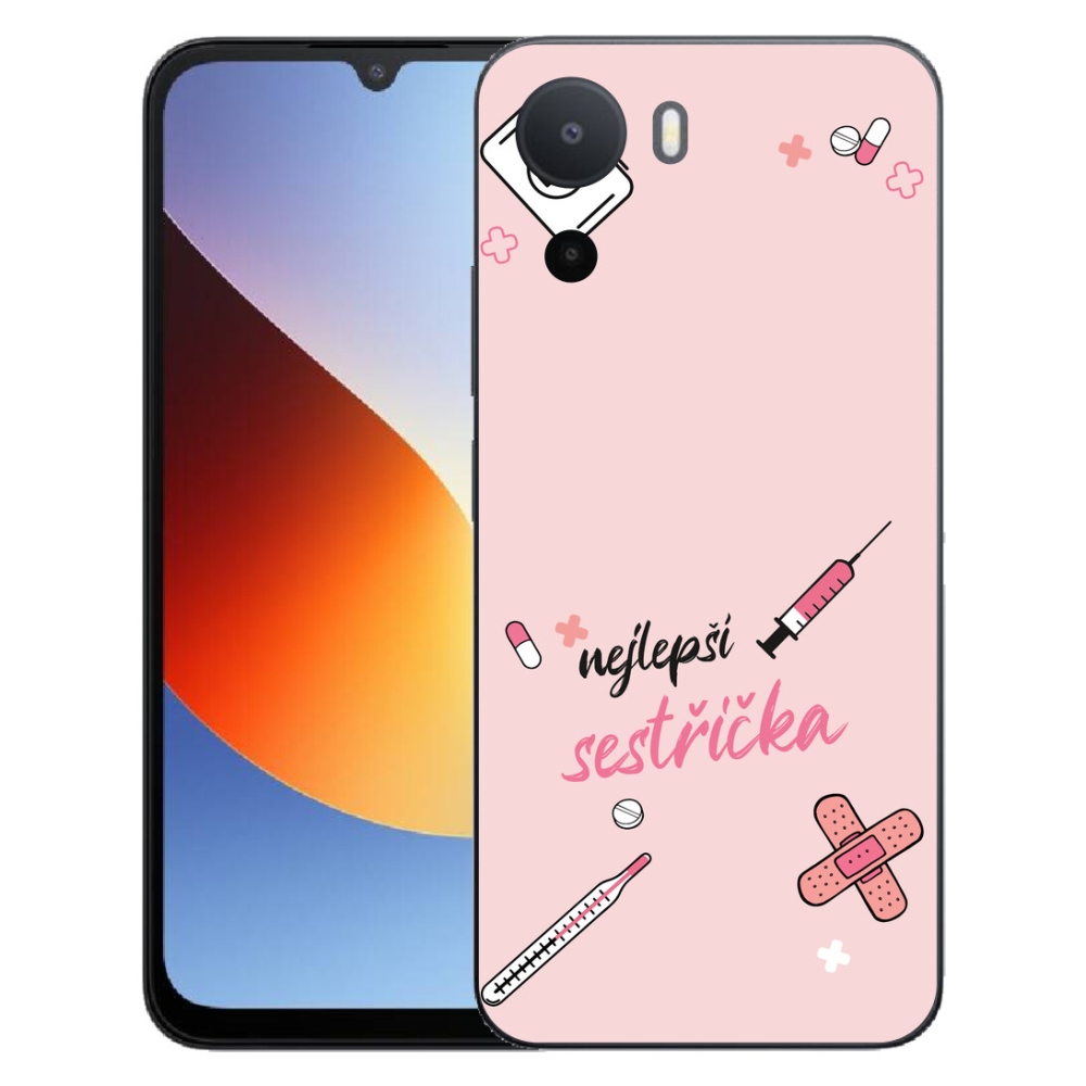 Gélový kryt mmCase na Xiaomi Redmi A7 Pro - najlepšia sestrička ružové pozadie