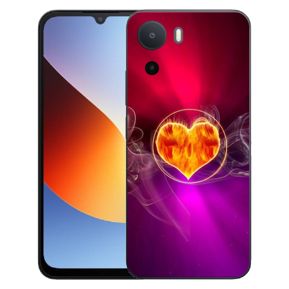 Gélový kryt mmCase na Xiaomi Redmi A7 Pro - ohnivé srdce