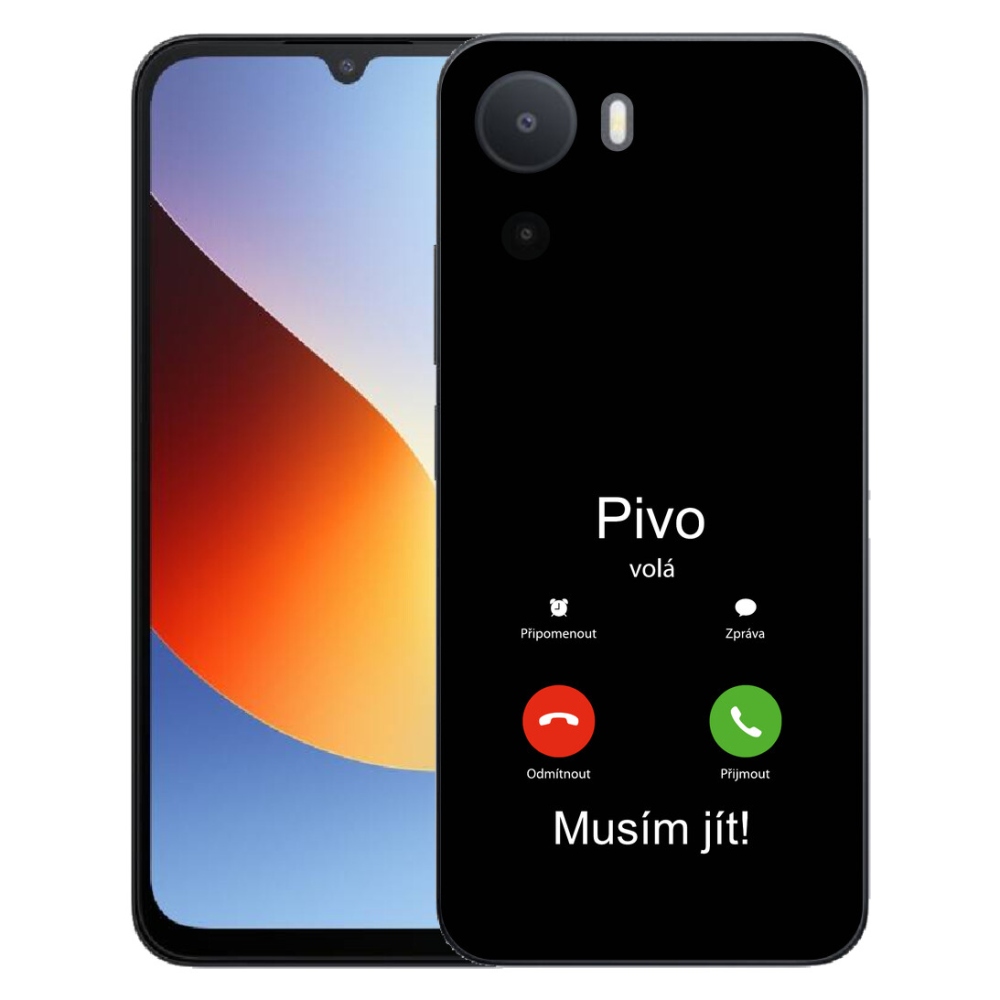 Gélový kryt mmCase na Xiaomi Redmi A7 Pro - pivo volá čierne pozadie