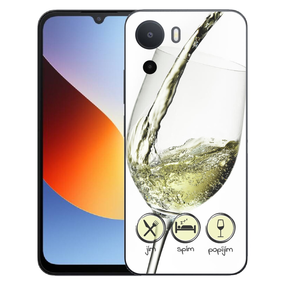 Gélový kryt mmCase na Xiaomi Redmi A7 Pro - pohár vína bielej