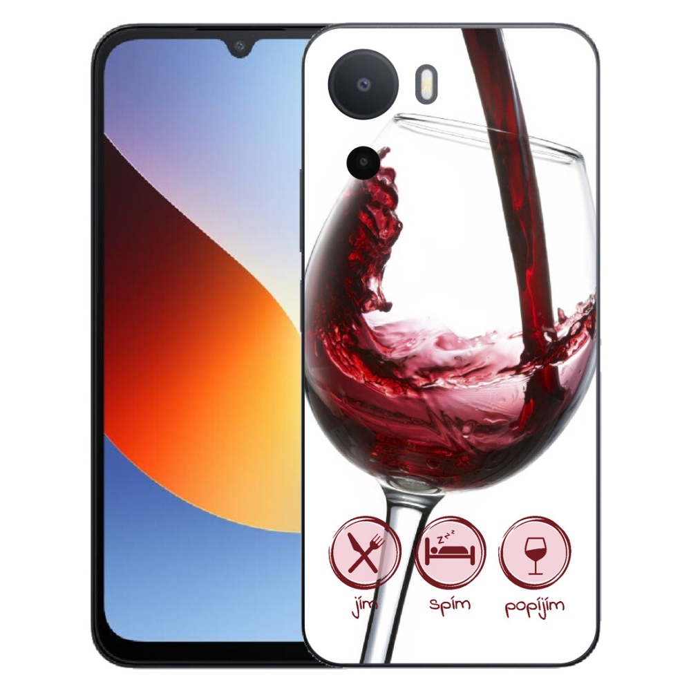 Gélový kryt mmCase na Xiaomi Redmi A7 Pro - pohár vína červené
