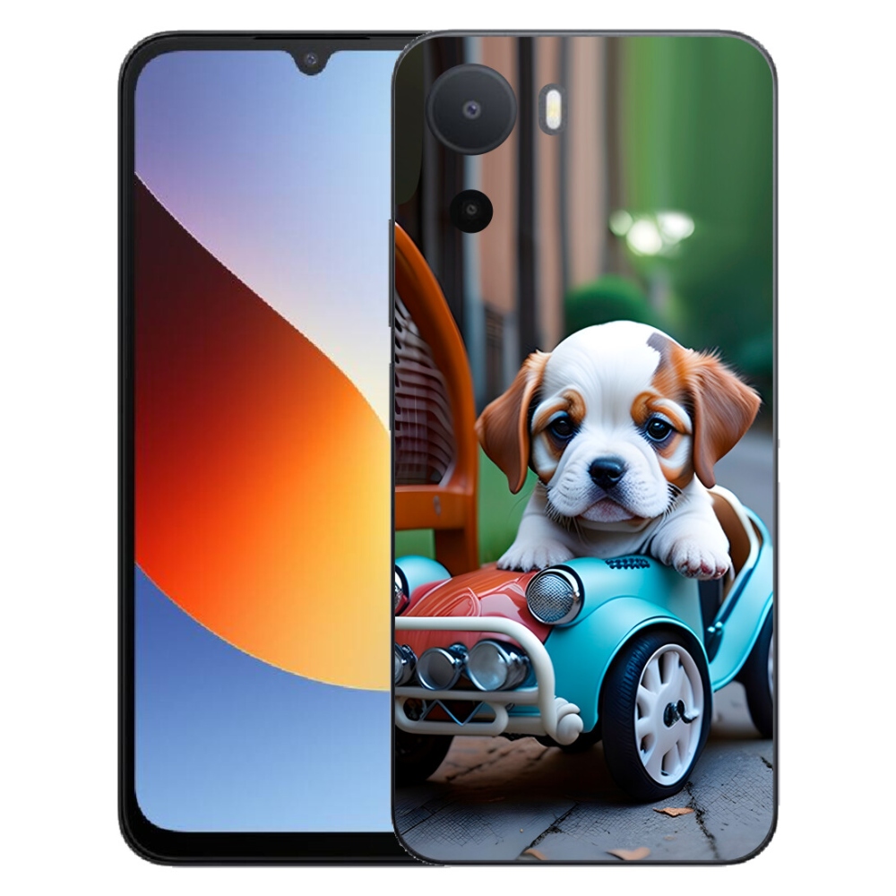 Gélový kryt mmCase na Xiaomi Redmi A7 Pro - šteňa v retro aute