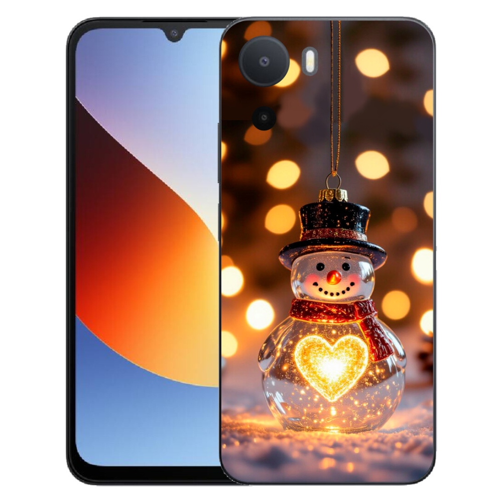 Gélový kryt mmCase na Xiaomi Redmi A7 Pro - svietiaci vianočný snehuliak