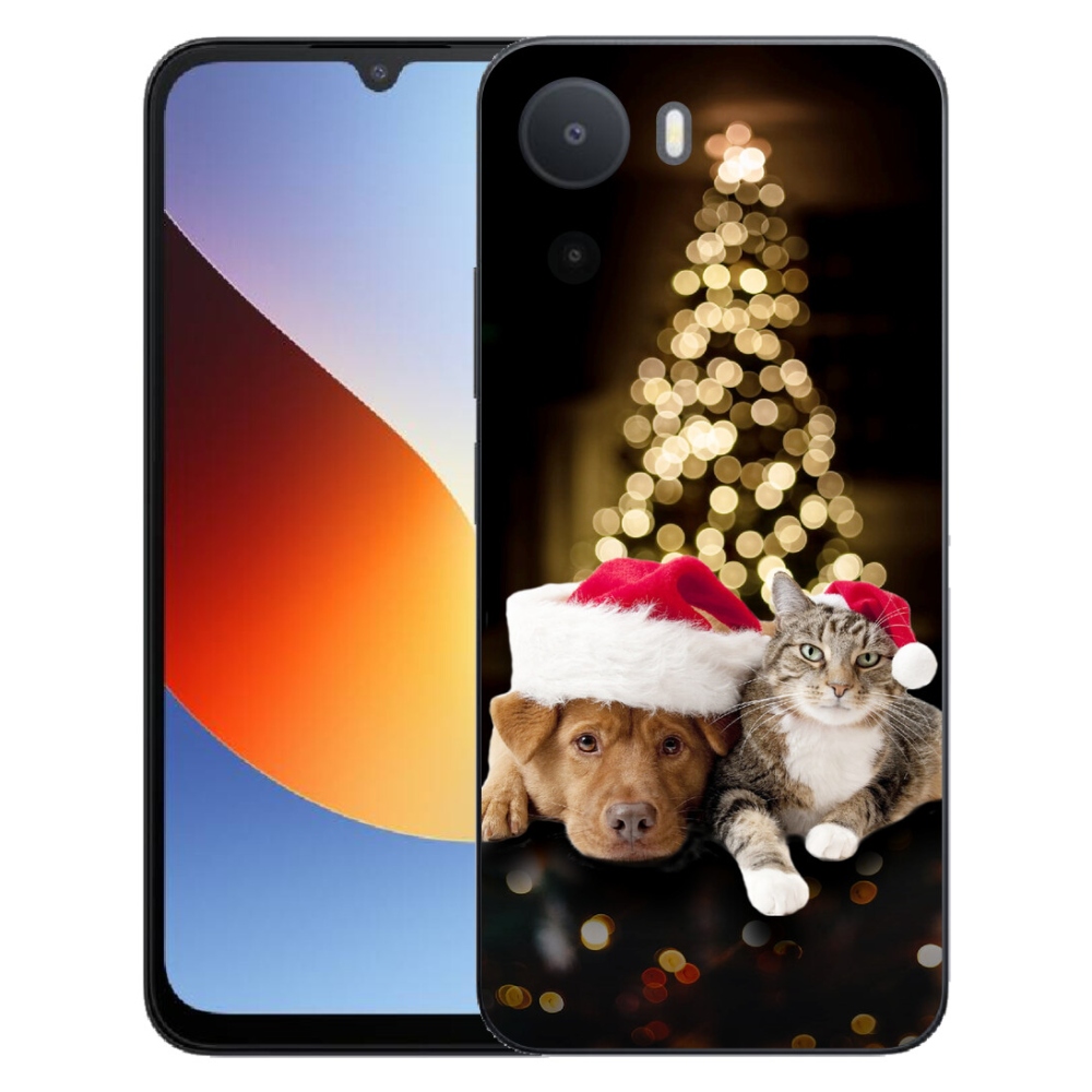 Gélový kryt mmCase na Xiaomi Redmi A7 Pro - vianočný pes a mačka