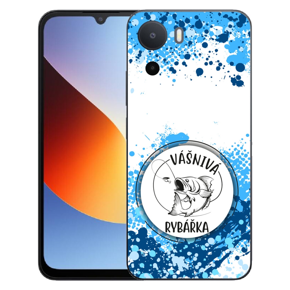Gélový kryt mmCase na Xiaomi Redmi A7 Pro - vášnivá rybárka biele pozadie