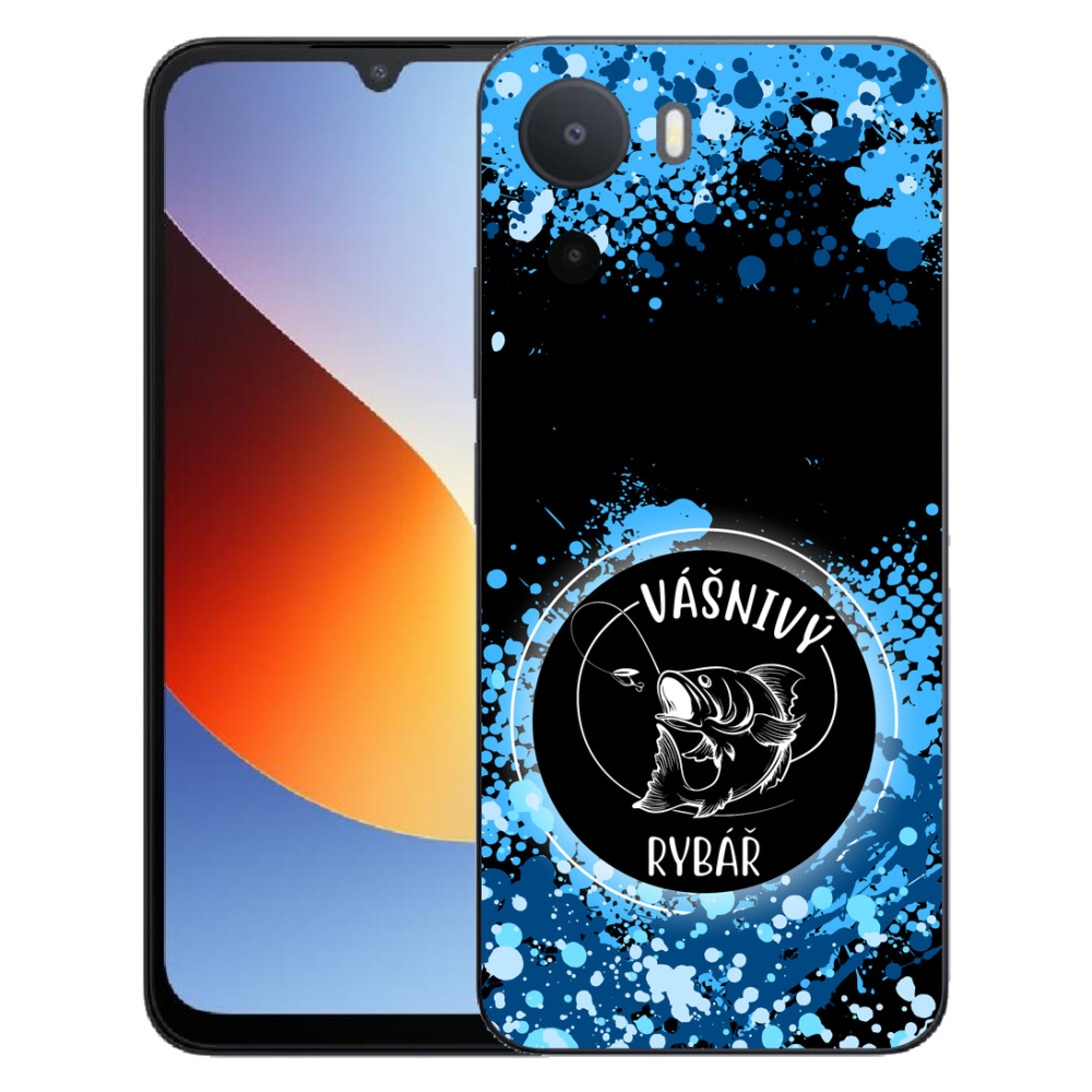 Gélový kryt mmCase na Xiaomi Redmi A7 Pro - vášnivý rybár čierne pozadie