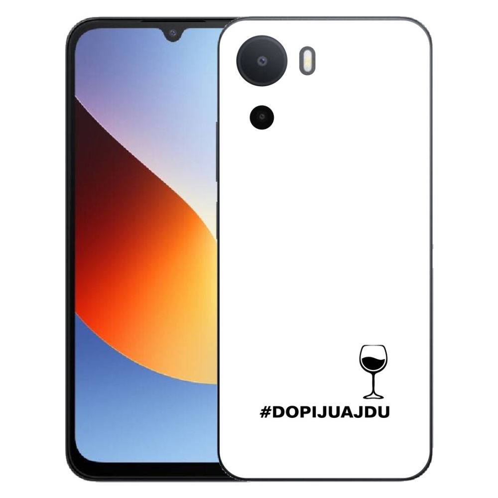 Gélový kryt mmCase na Xiaomi Redmi A7 Pro - vínny motív biele pozadie