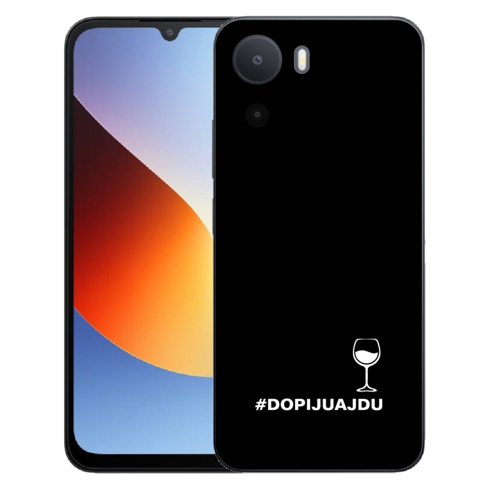 Gélový kryt mmCase na Xiaomi Redmi A7 Pro - vínny motív čierne pozadie