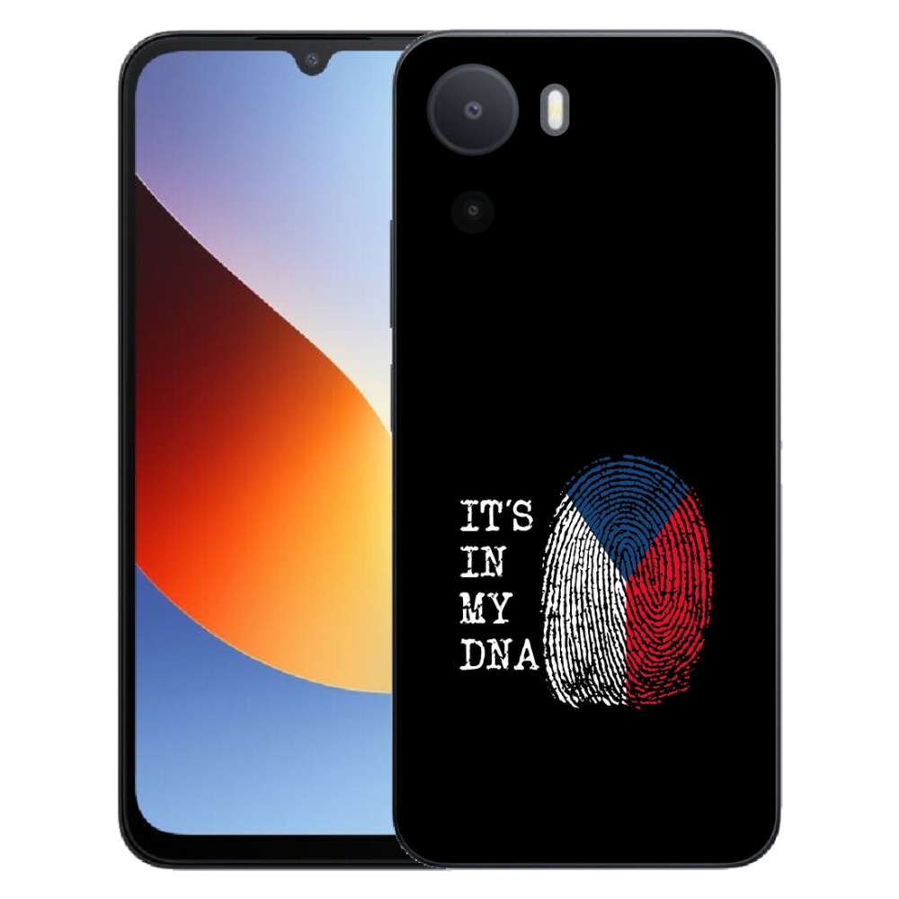 Gélový kryt mmCase na Xiaomi Redmi A7 Pro - vlajka odtlačok prsta čierne pozadie