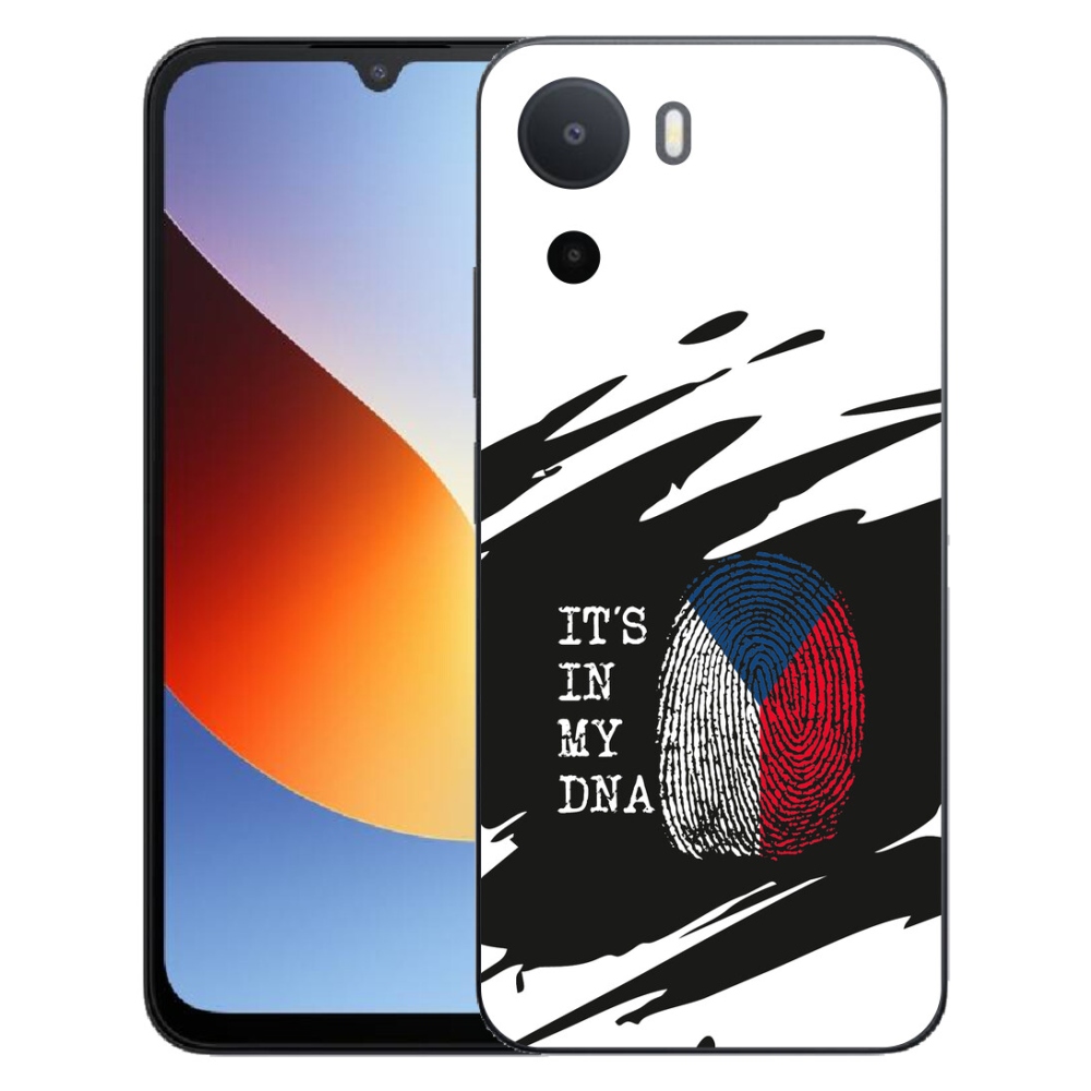 Gélový kryt mmCase na Xiaomi Redmi A7 Pro - vlajka odtlačok prsta čiernobiele pozadie