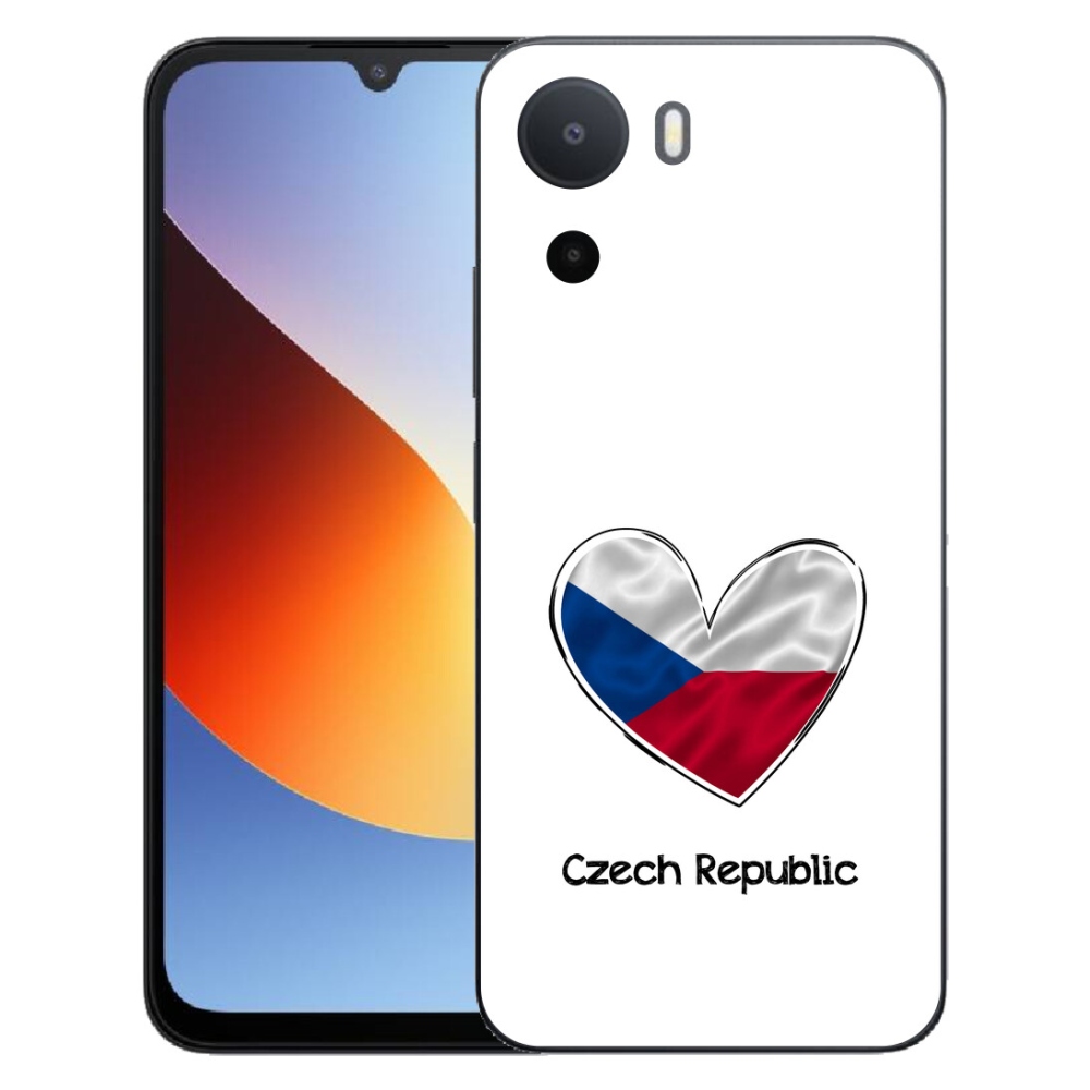 Gélový kryt mmCase na Xiaomi Redmi A7 Pro - vlajka srdca biele pozadie