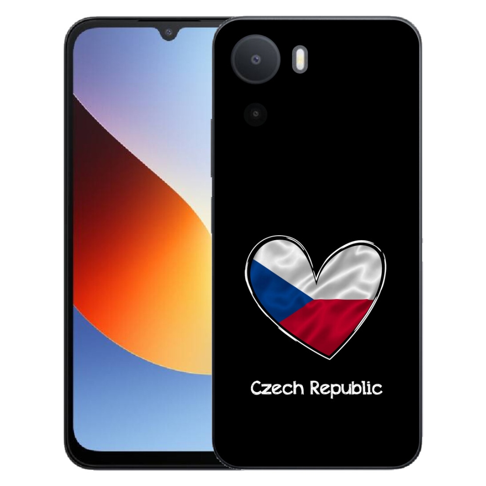 Gélový kryt mmCase na Xiaomi Redmi A7 Pro - vlajka srdca čierne pozadie