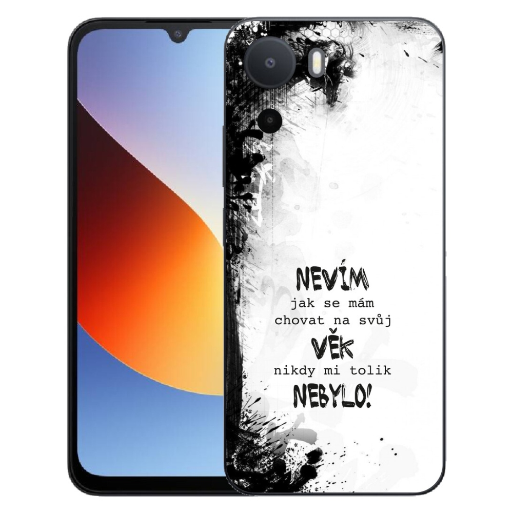 Gélový kryt mmCase na Xiaomi Redmi A7 Pro - vtipný text 14 biele pozadie