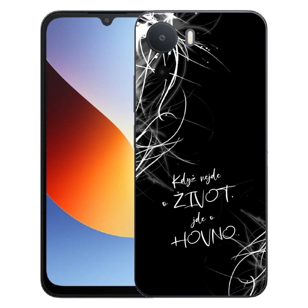 Gélový kryt mmCase na Xiaomi Redmi A7 Pro - vtipný text 16 čierne pozadie