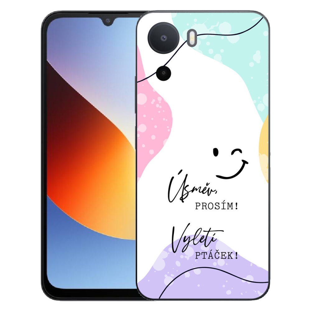 Gélový kryt mmCase na Xiaomi Redmi A7 Pro - vtipný text 4 biele pozadie