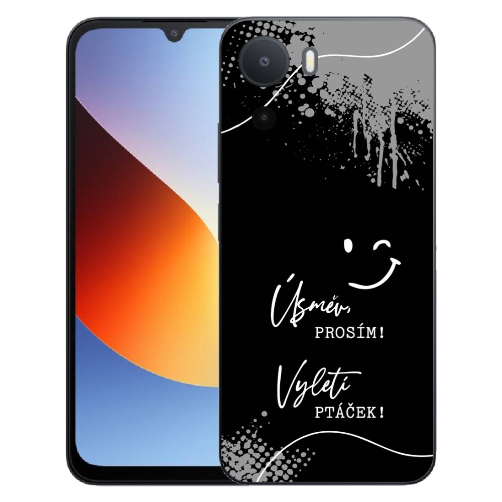 Gélový kryt mmCase na Xiaomi Redmi A7 Pro - vtipný text 4 čierne pozadie