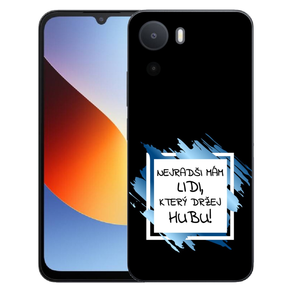 Gélový kryt mmCase na Xiaomi Redmi A7 Pro - vtipný text 7 bieločierne pozadie