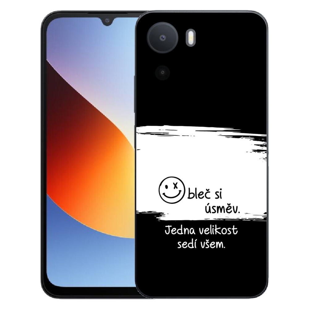 Gélový kryt mmCase na Xiaomi Redmi A7 Pro - vtipný text 8 bieločierne pozadie