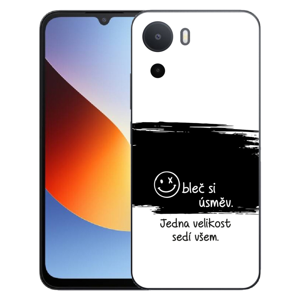 Gélový kryt mmCase na Xiaomi Redmi A7 Pro - vtipný text 8 čiernobiele pozadie
