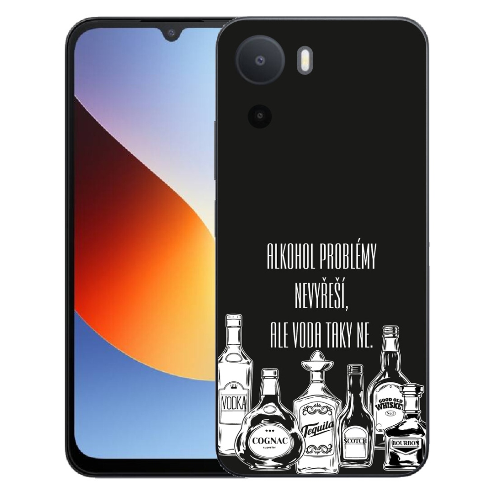 Gélový kryt mmCase na Xiaomi Redmi A7 Pro - vtipný text čierne pozadie