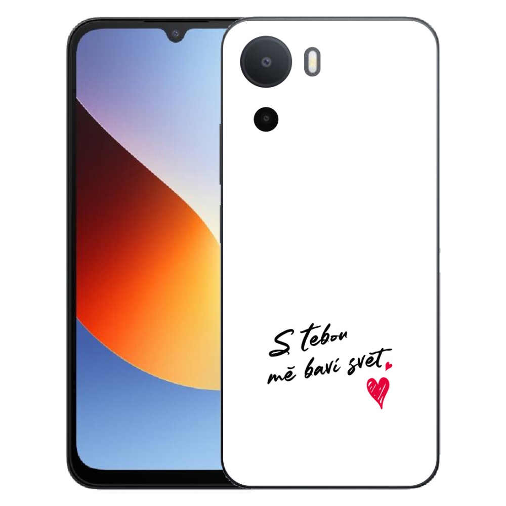 Gélový kryt mmCase na Xiaomi Redmi A7 Pro - zamilovaný text 1 biele pozadie