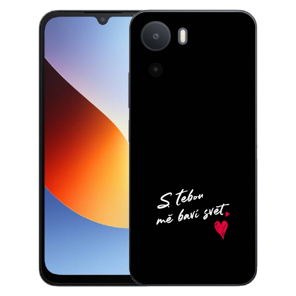 Gélový kryt mmCase na Xiaomi Redmi A7 Pro - zamilovaný text 1 čierne pozadie