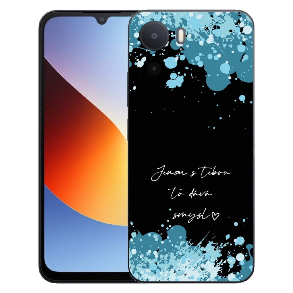 Gélový kryt mmCase na Xiaomi Redmi A7 Pro - zamilovaný text čierne pozadie