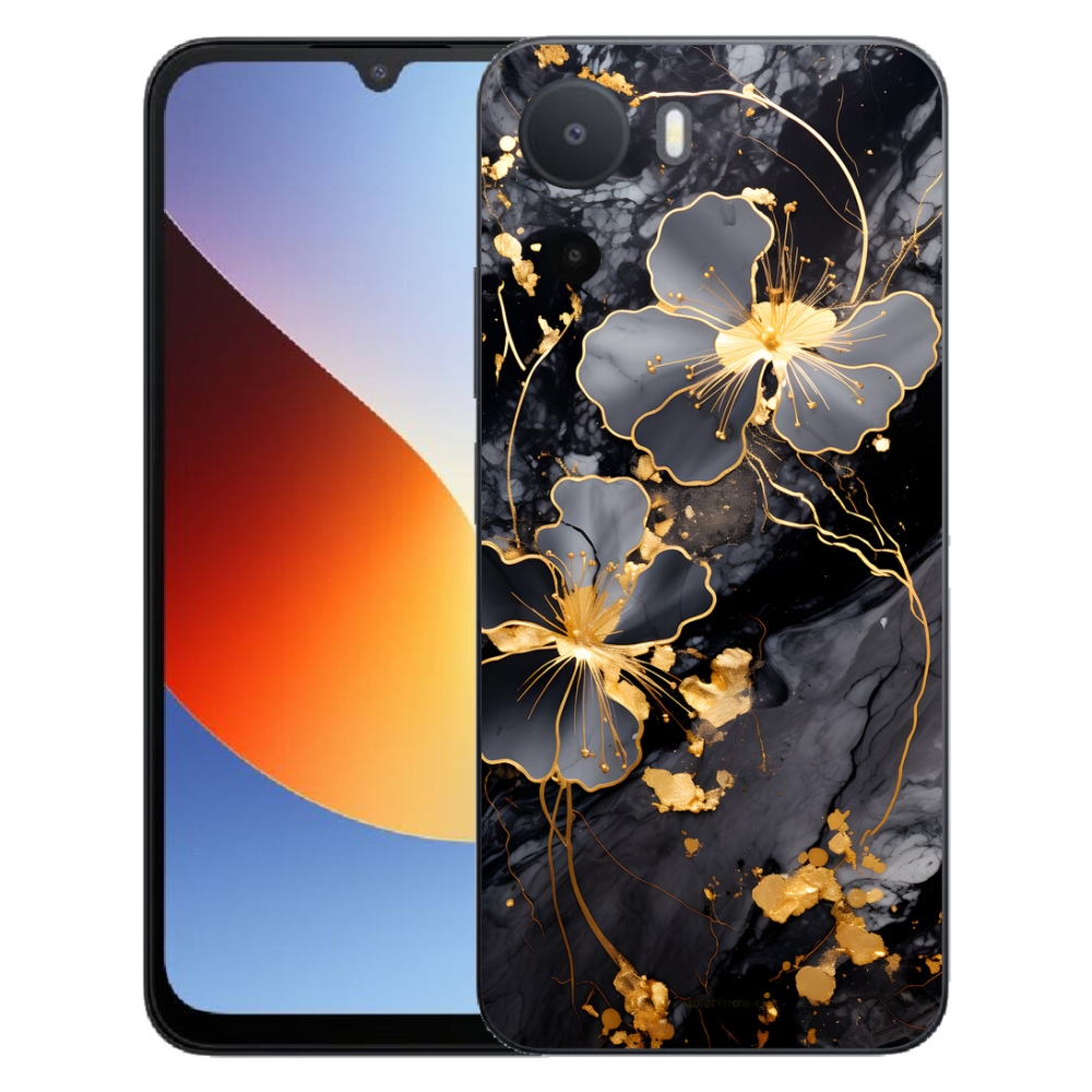 Gélový kryt mmCase na Xiaomi Redmi A7 Pro - zlaté kvety