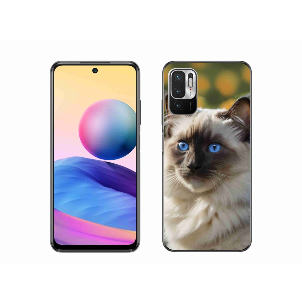 Gélový kryt mmCase na Xiaomi Redmi Note 10 5G - biely ragdoll