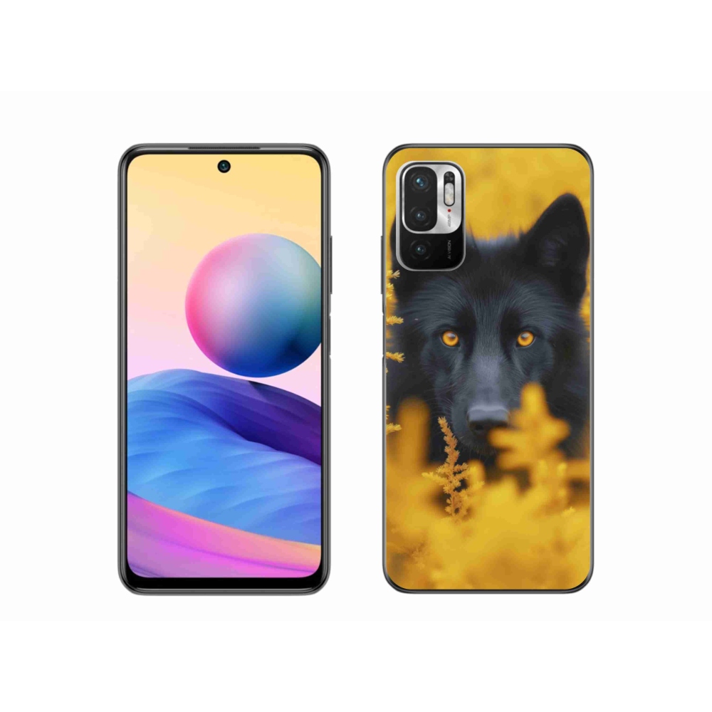 Gélový kryt mmCase na Xiaomi Redmi Note 10 5G - čierny vlk 2