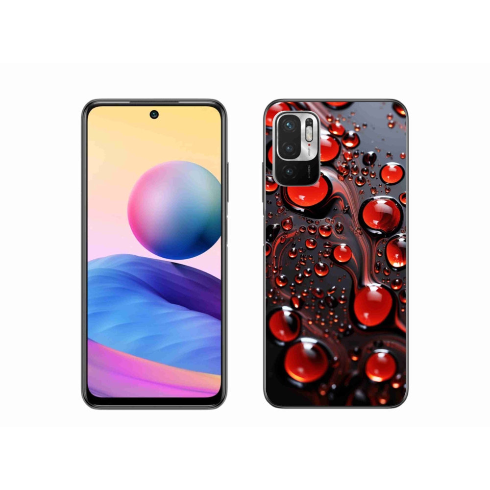 Gélový kryt mmCase na Xiaomi Redmi Note 10 5G - červené kvapky 2