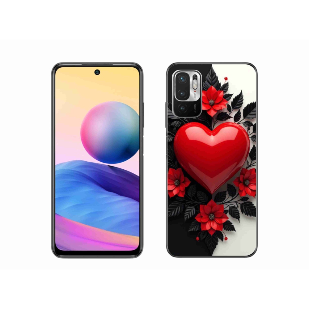 Gélový kryt mmCase na Xiaomi Redmi Note 10 5G - červené srdce