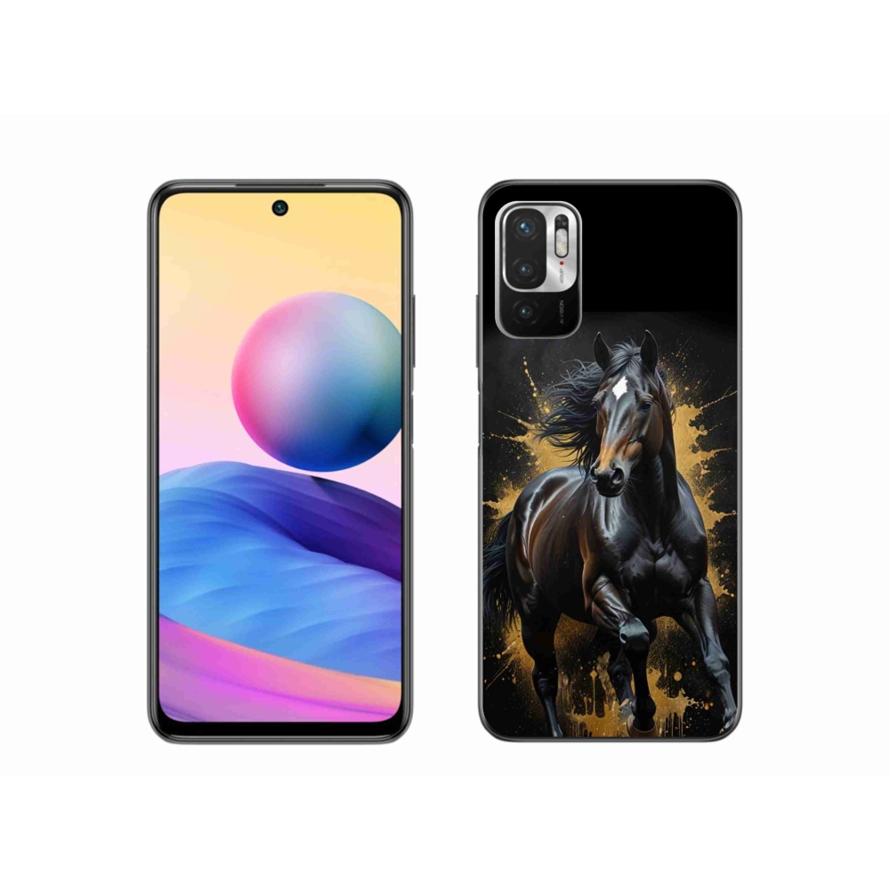 Gélový kryt mmCase na Xiaomi Redmi Note 10 5G - elegantný čierny žrebec