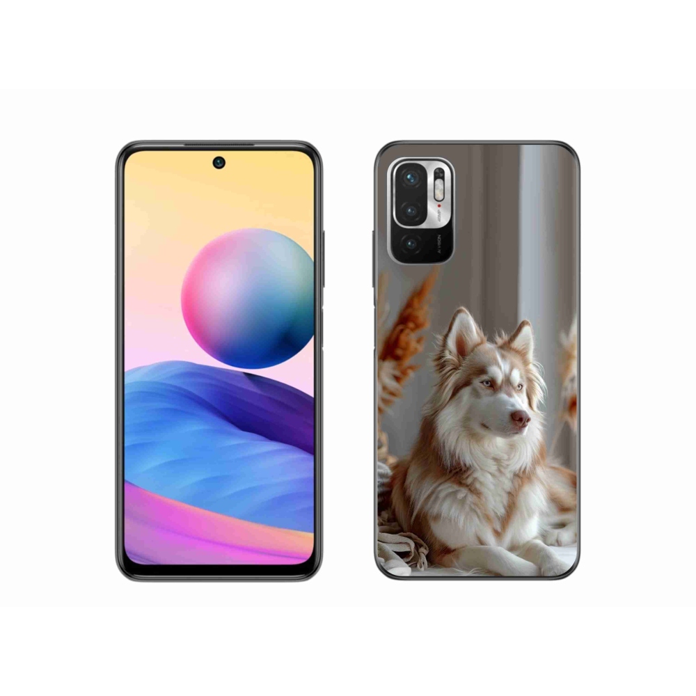 Gélový kryt mmCase na Xiaomi Redmi Note 10 5G - pokojný sibírsky husky