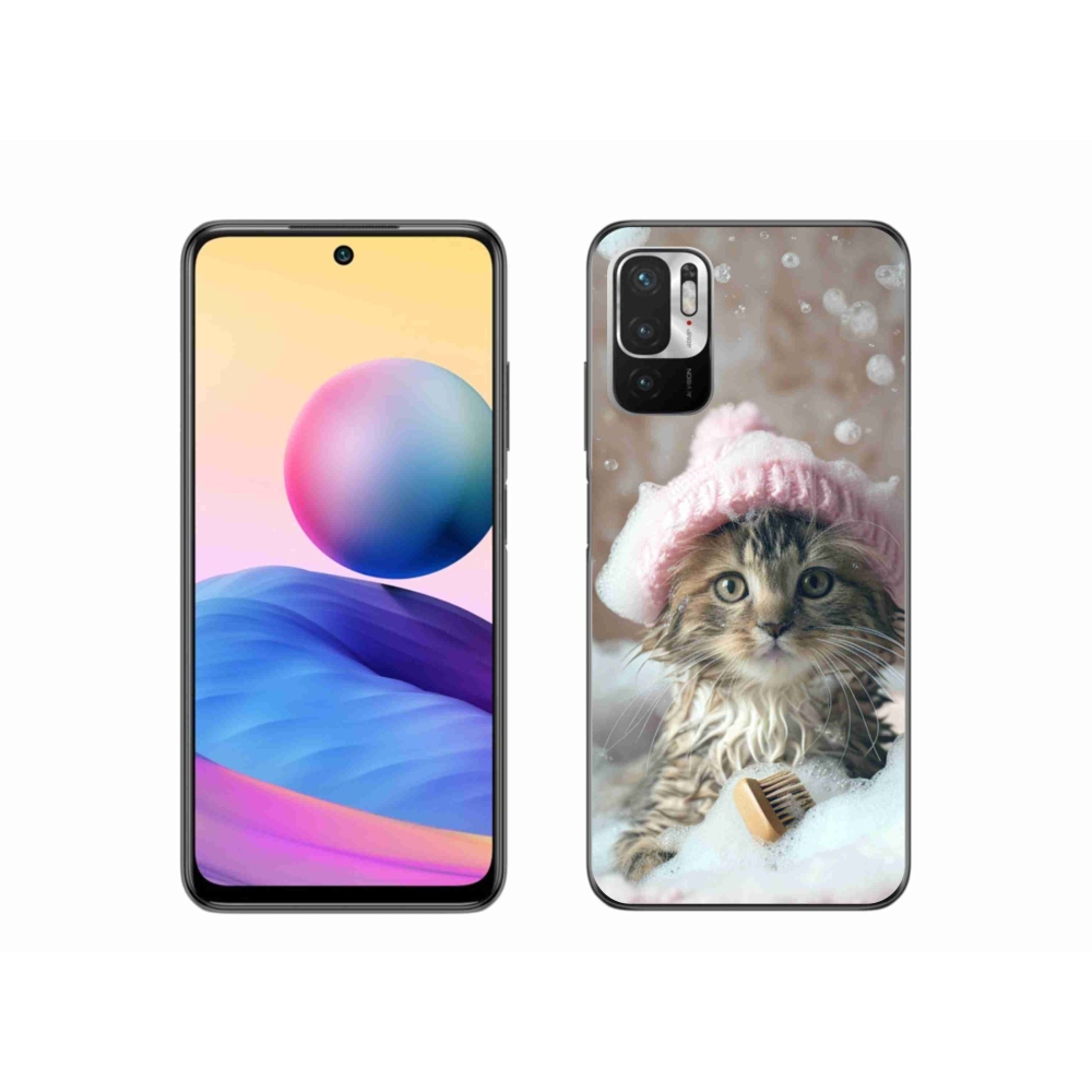 Gélový kryt mmCase na Xiaomi Redmi Note 10 5G - mačiatko a kúpeľ
