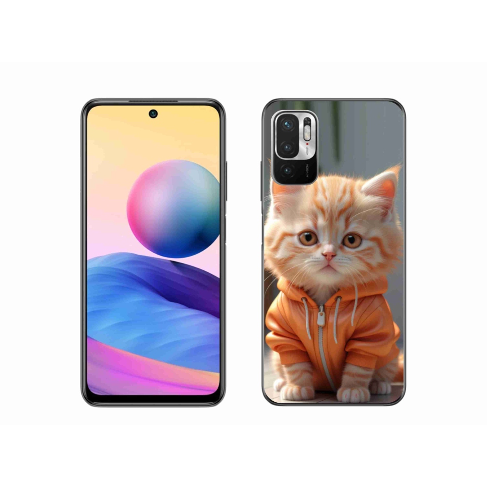 Gélový kryt mmCase na Xiaomi Redmi Note 10 5G - mačiatko v mikine