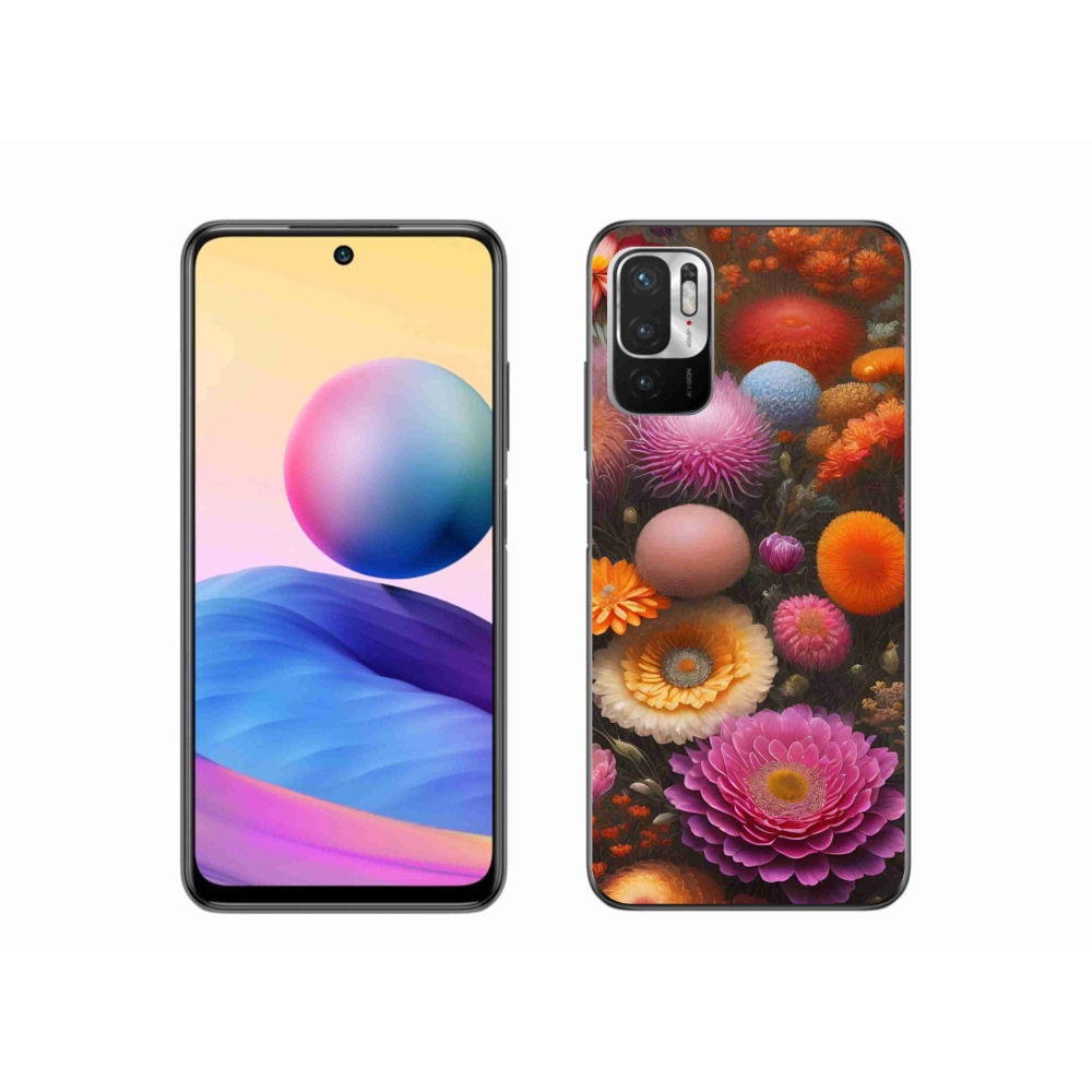 Gélový kryt mmCase na Xiaomi Redmi Note 10 5G - kvetinová kompozícia