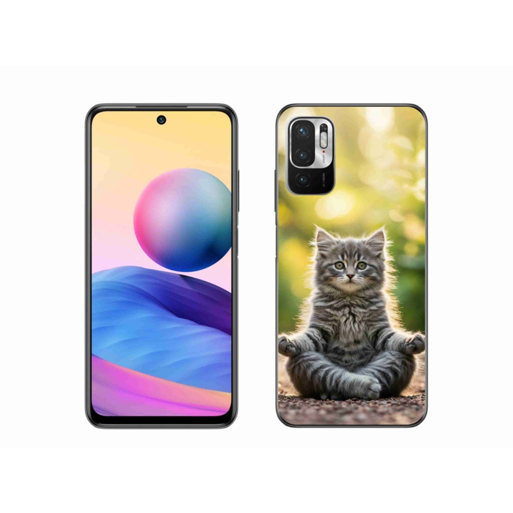 Gélový kryt mmCase na Xiaomi Redmi Note 10 5G - meditujúce mačiatko
