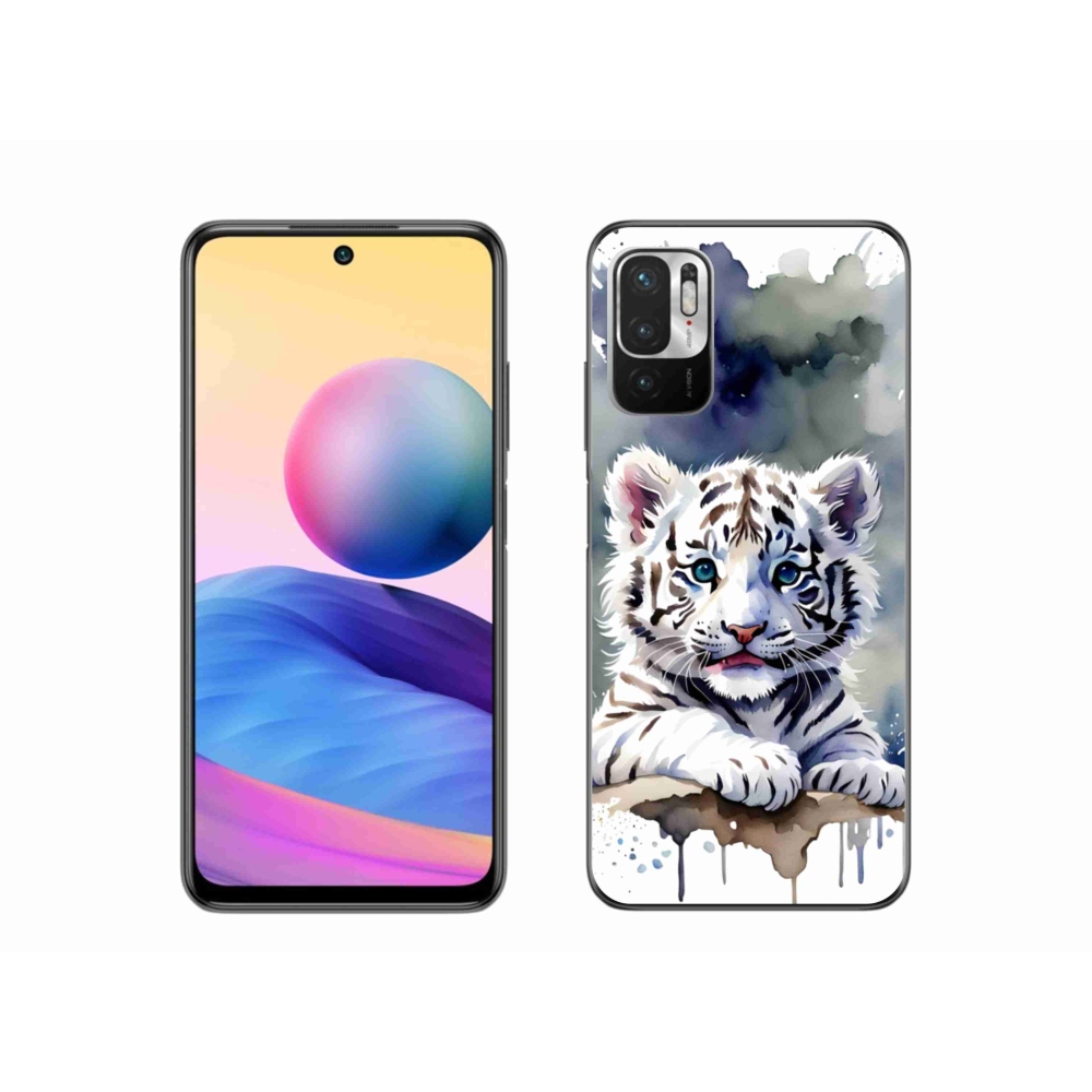 Gélový kryt mmCase na Xiaomi Redmi Note 10 5G - mláďa bieleho tigra