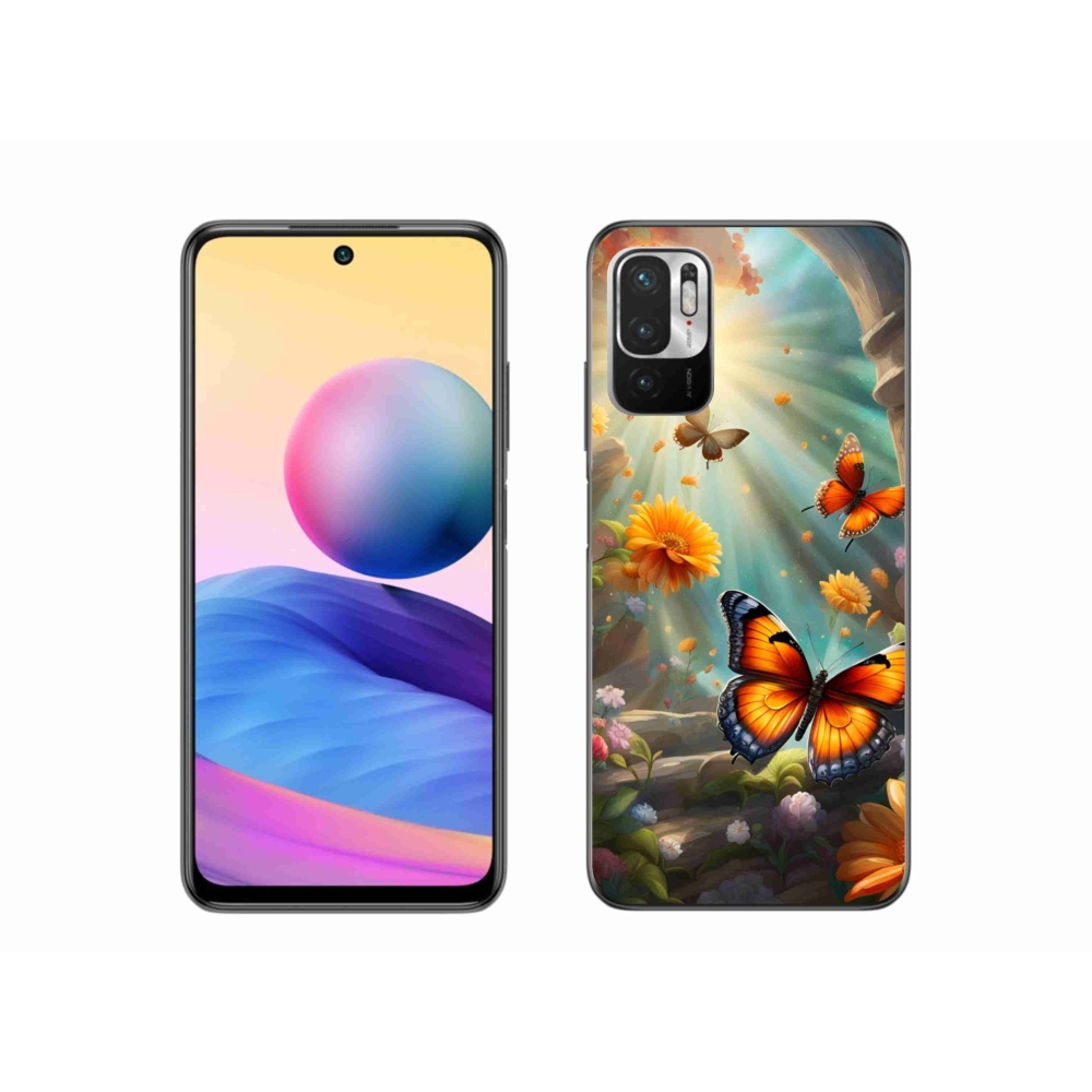 Gélový kryt mmCase na Xiaomi Redmi Note 10 5G - motýlia záhrada 2