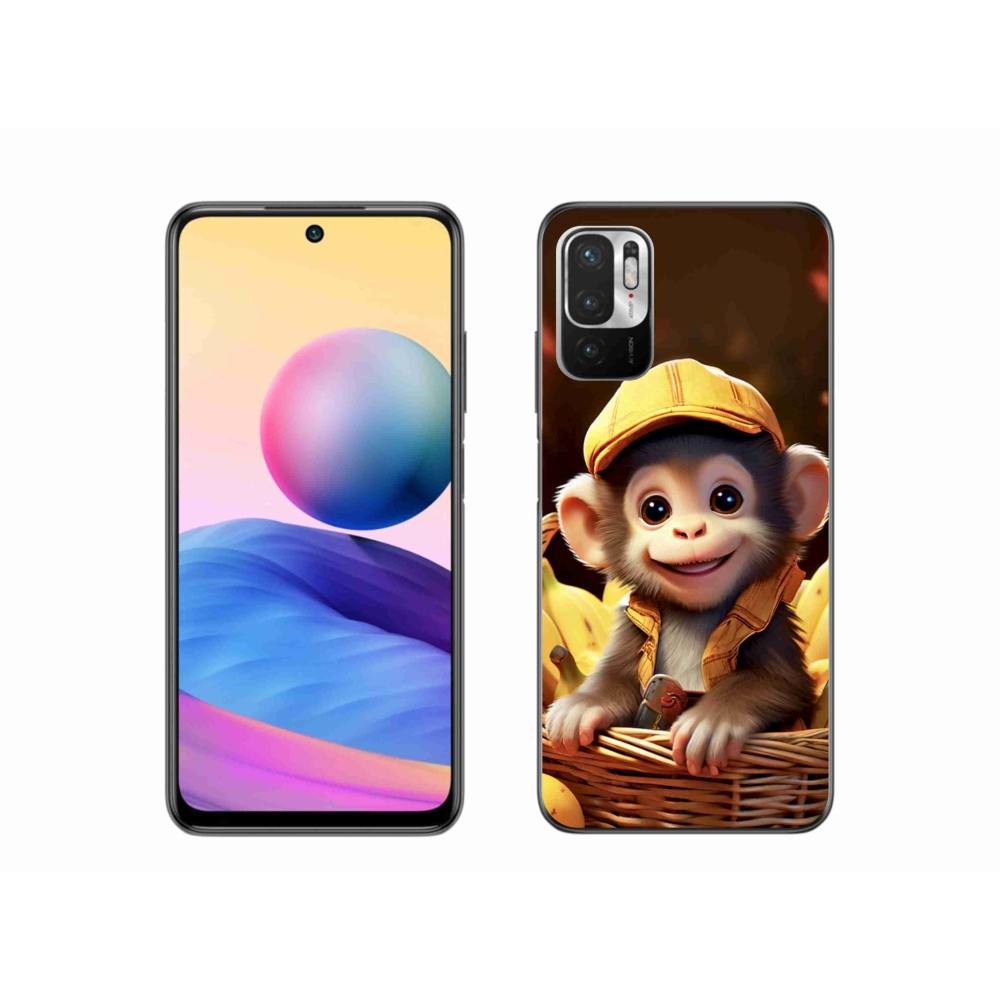 Gélový kryt mmCase na Xiaomi Redmi Note 10 5G - opice v košíku