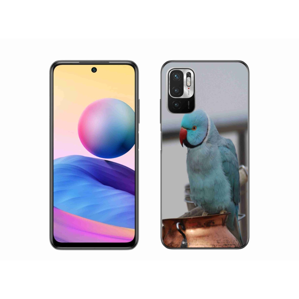 Gélový kryt mmCase na Xiaomi Redmi Note 10 5G - papagáj alexander modrý