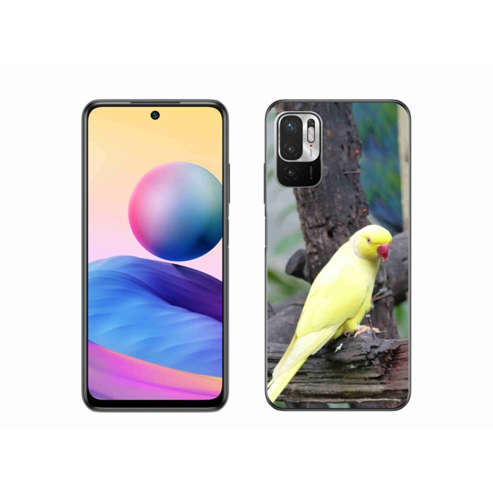 Gélový kryt mmCase na Xiaomi Redmi Note 10 5G - papagáj alexander žltý