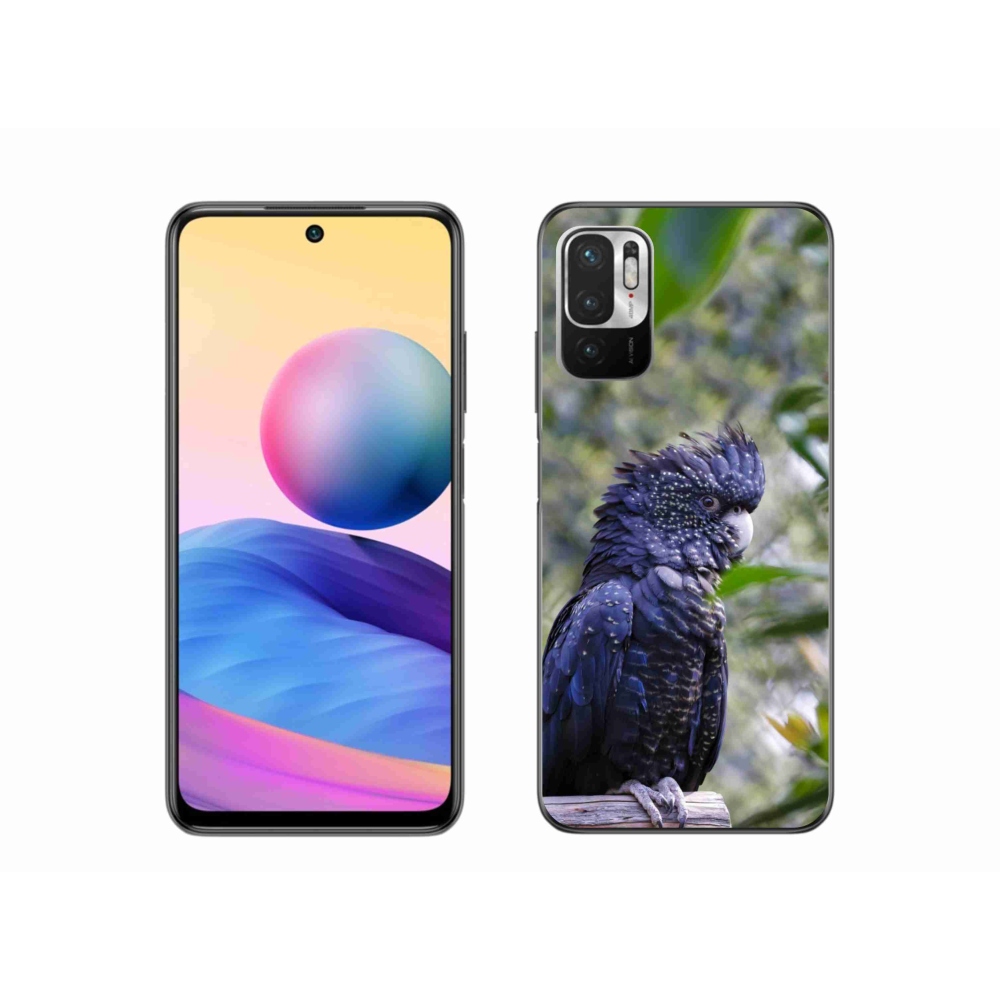 Gélový kryt mmCase na Xiaomi Redmi Note 10 5G - papagáj kakadu čierny