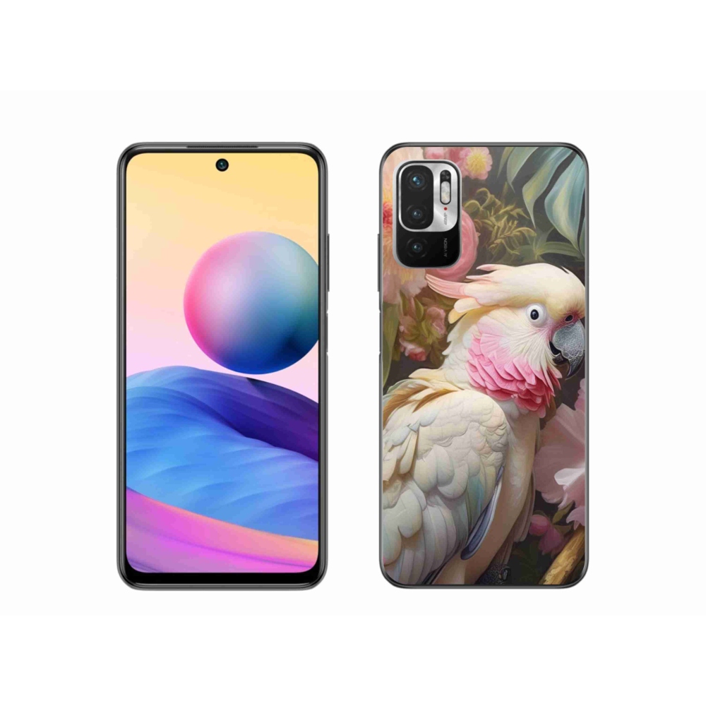 Gélový kryt mmCase na Xiaomi Redmi Note 10 5G - papagáj kakadu ružový 2