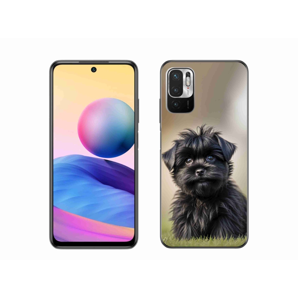 Gélový kryt mmCase na Xiaomi Redmi Note 10 5G - roztomilý čierny psík