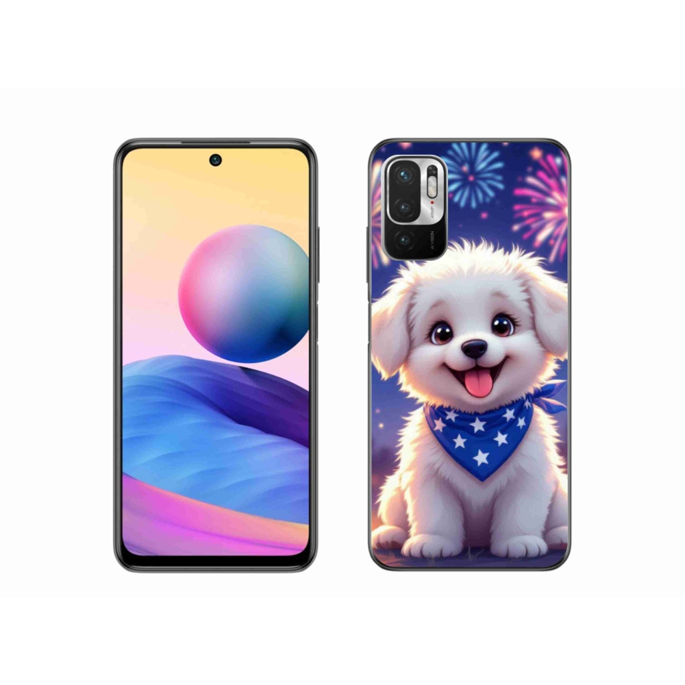 Gélový kryt mmCase na Xiaomi Redmi Note 10 5G - slávnostné šteňa