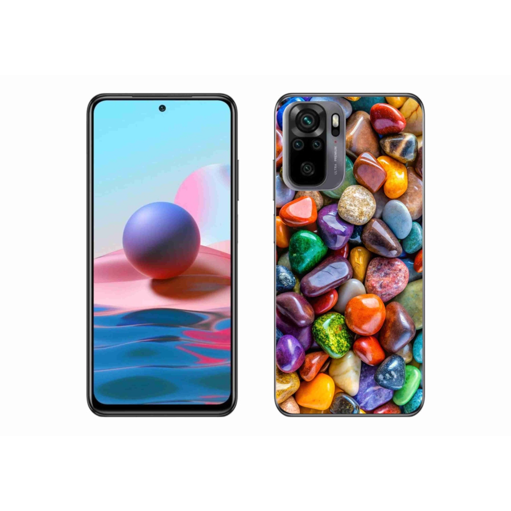 Gélový kryt mmCase na Xiaomi Redmi Note 10 - farebné kamienky
