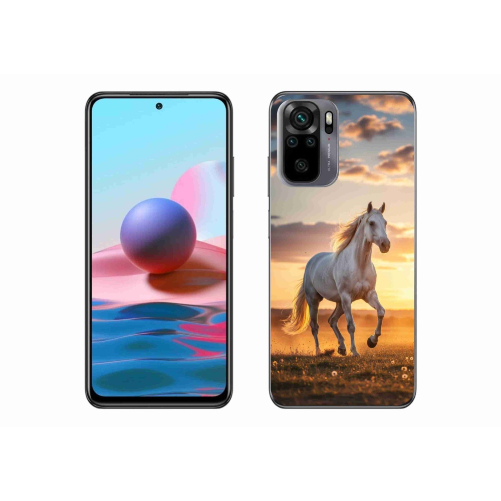 Gélový kryt mmCase na Xiaomi Redmi Note 10 - bežiaci biely kôň 2