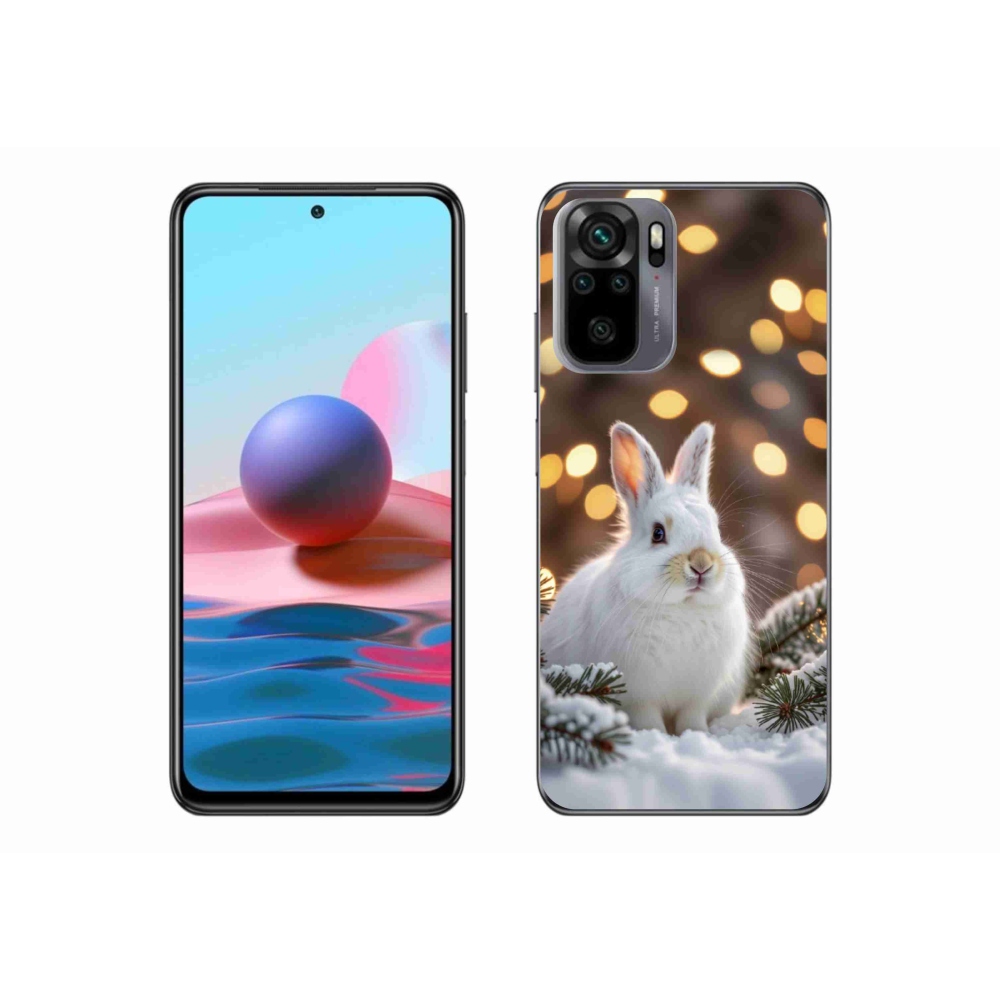 Gélový kryt mmCase na Xiaomi Redmi Note 10 - biely zajac